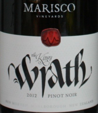 Marisco Vineyards The Kings Wrath Marlborough Pinot Noir 2012
