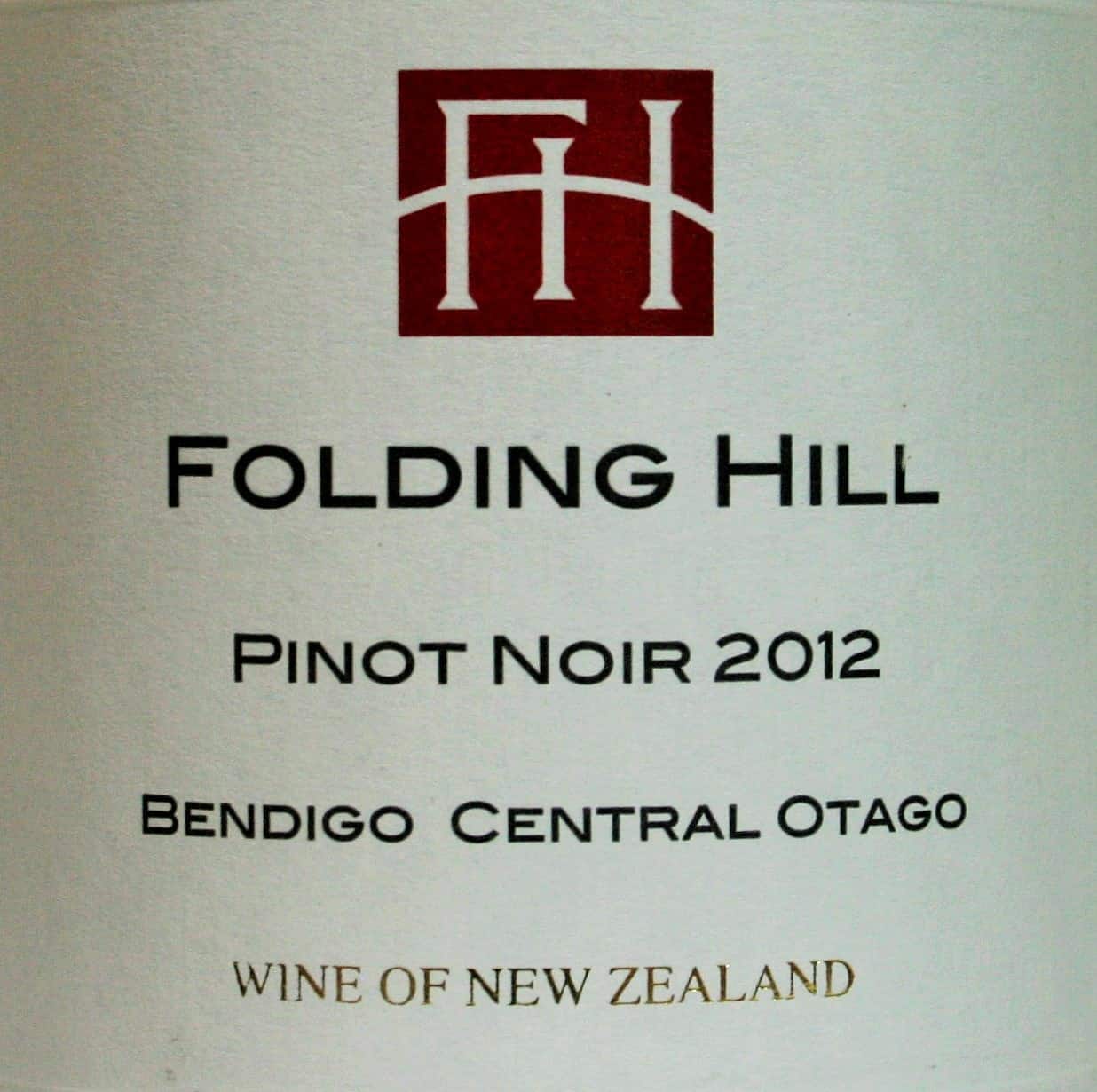 Folding Hill Pinot Noir 2012
