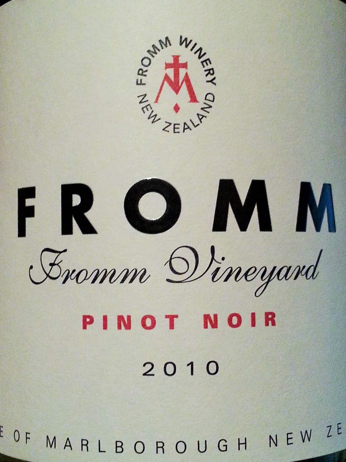 Fromm Vineyard Pinot Noir 2010