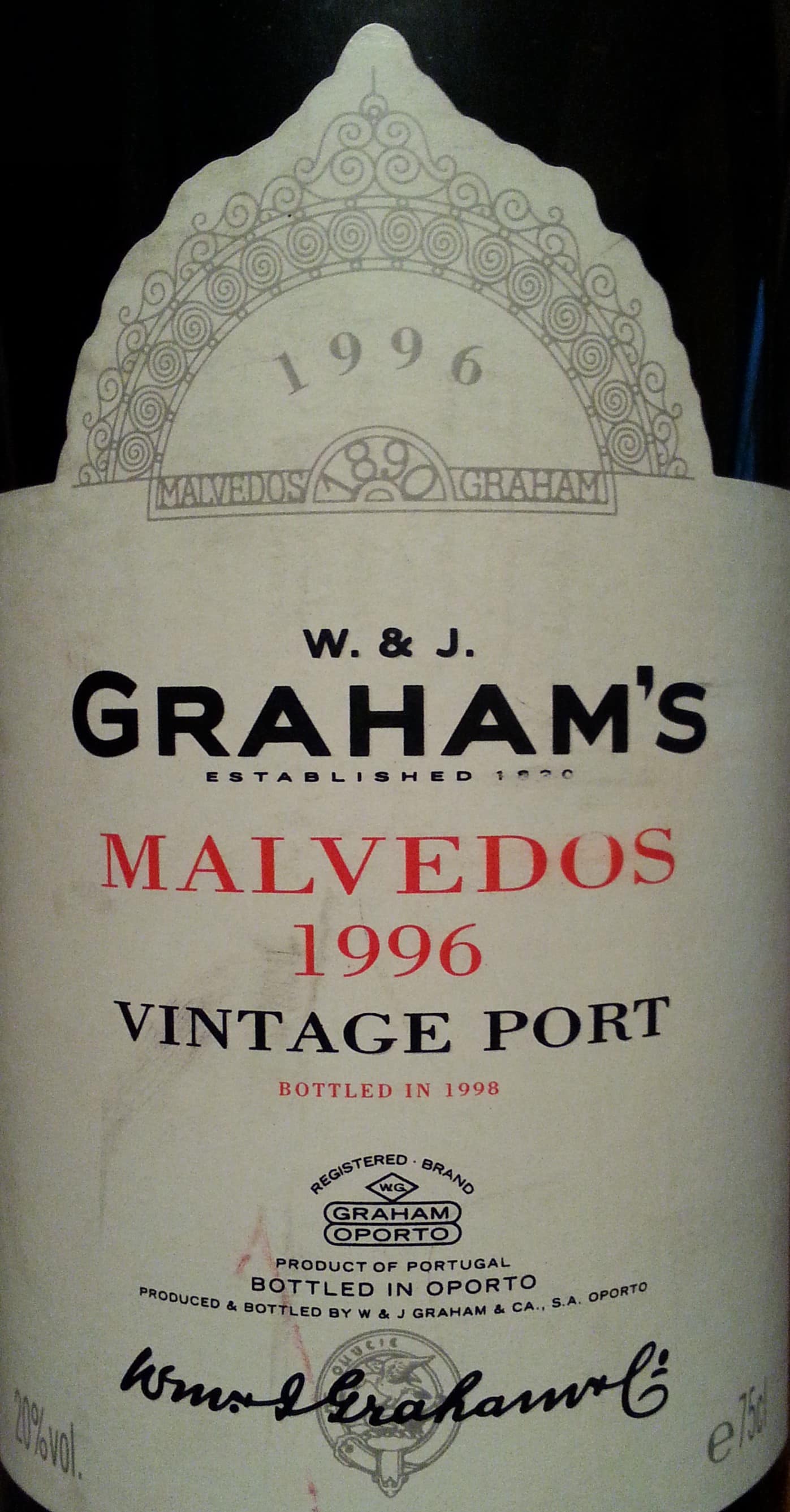Graham’s Malvedos 1996 Vintage Port