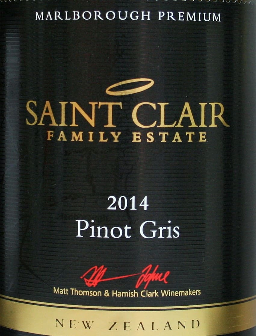 Saint Clair Family Estate Premium Pinot Gris 2014