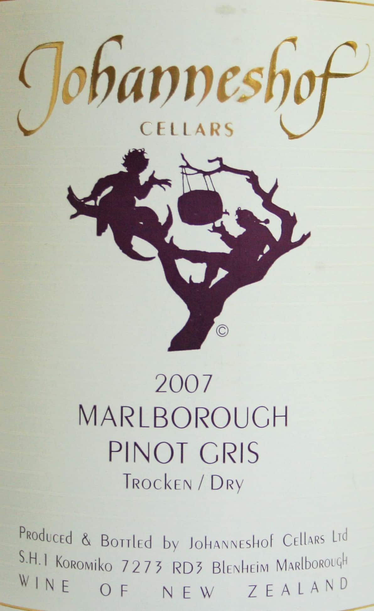 Johanneshof Cellars Pinot Gris Trocken/Dry 2007