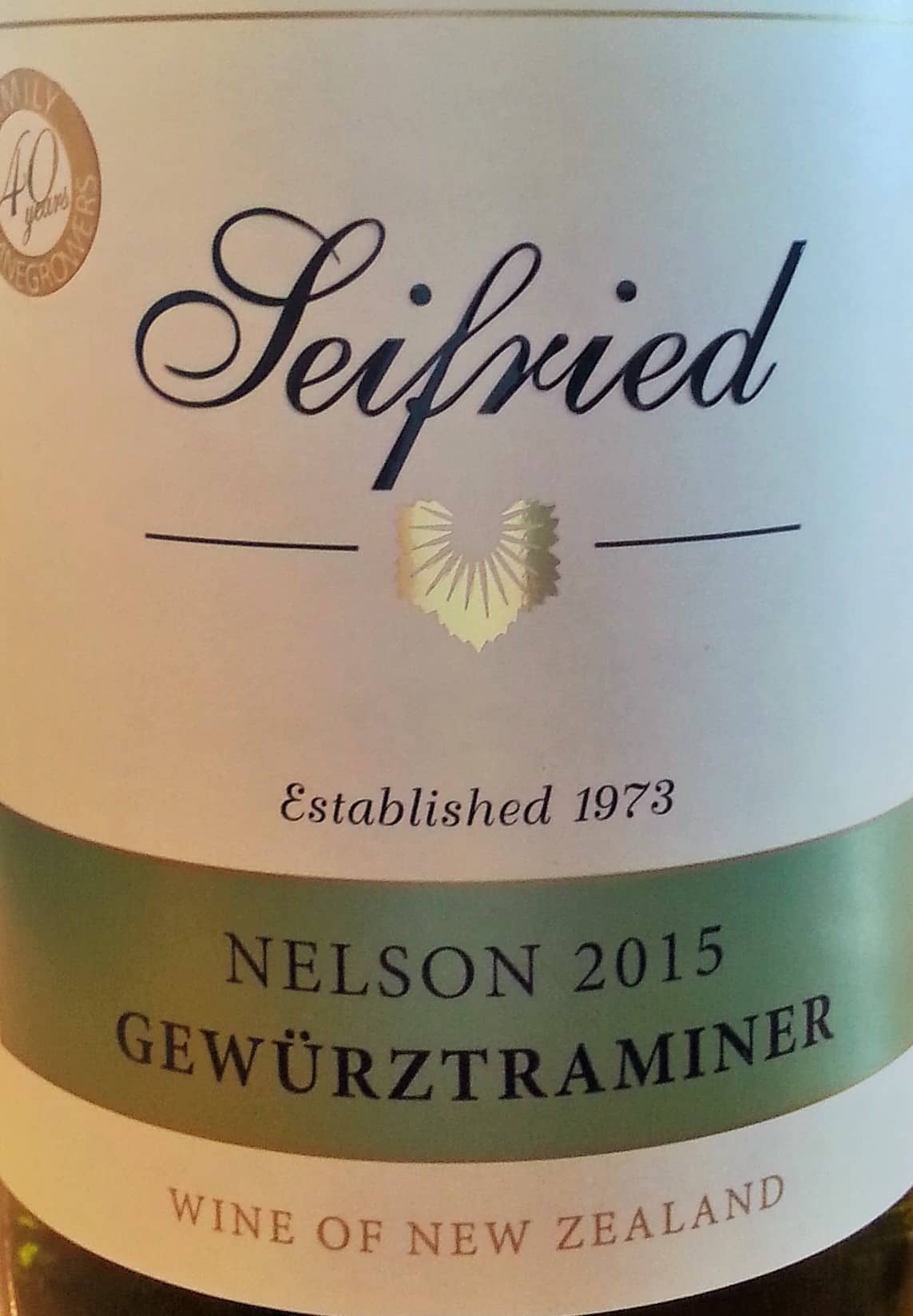 Seifried Estate Nelson Gewurztraminer 2015