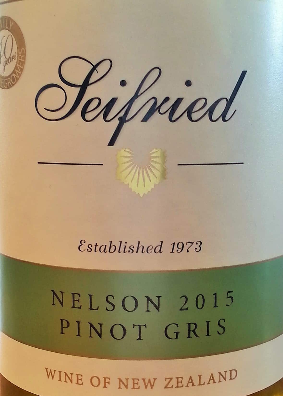 Seifried Estate Nelson Pinot Gris 2015