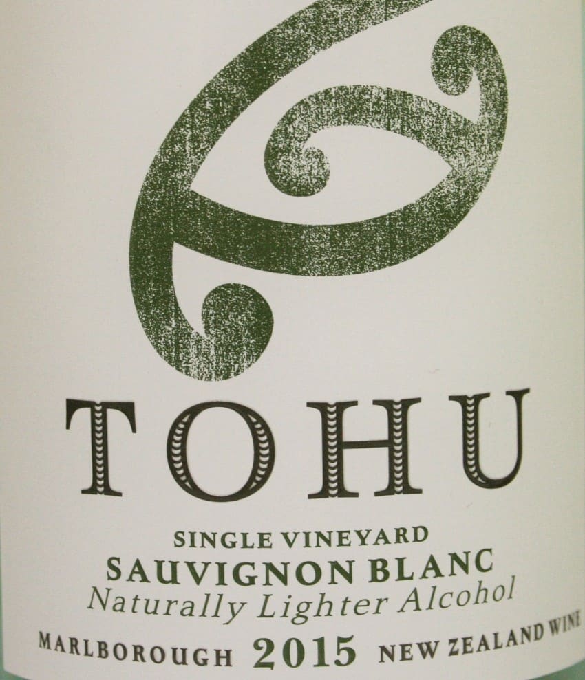Tohu Naturally Lighter Alcohol Sauvignon Blanc 2015