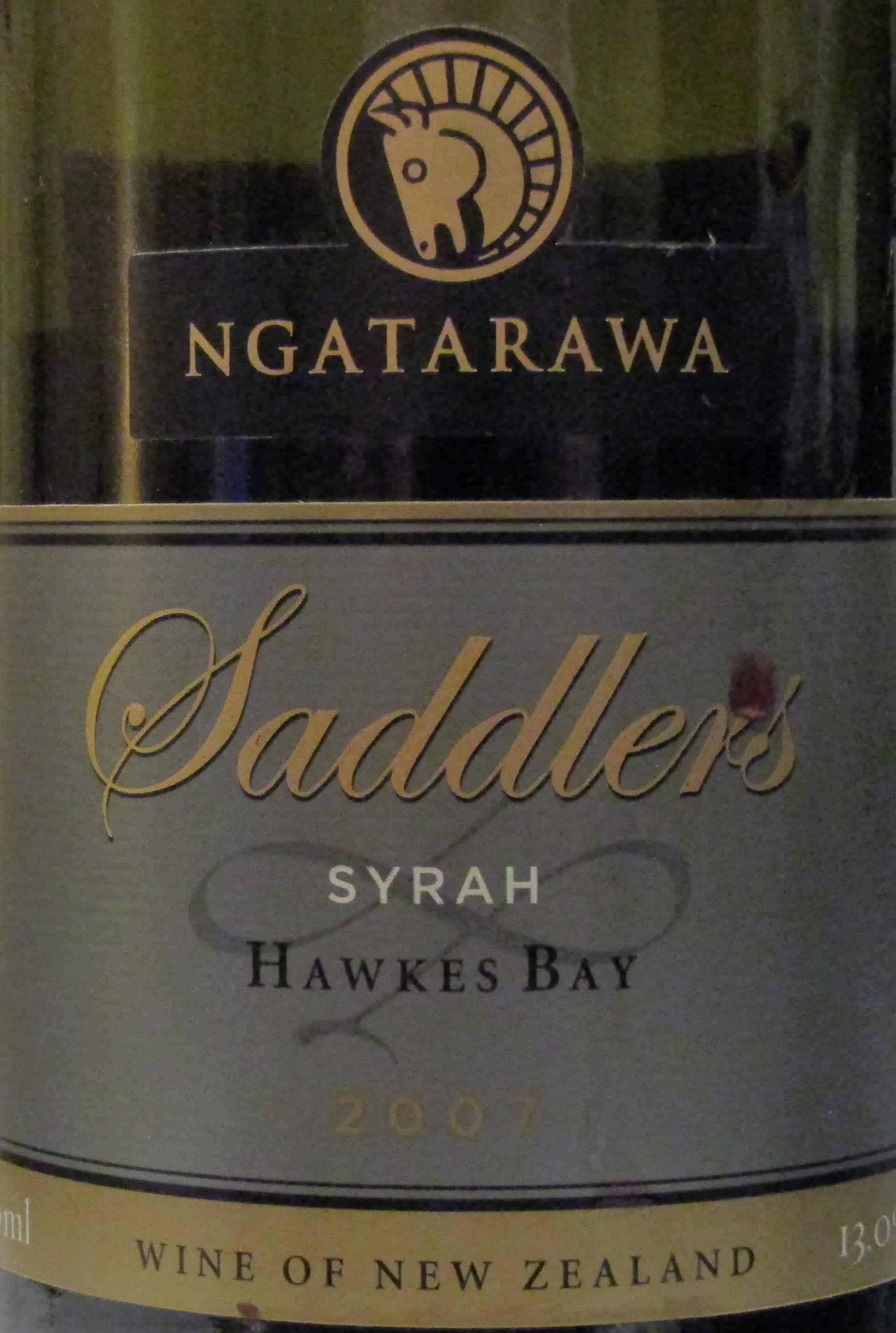 Ngatarawa 'Saddler's' Hawke's Bay Syrah 2007