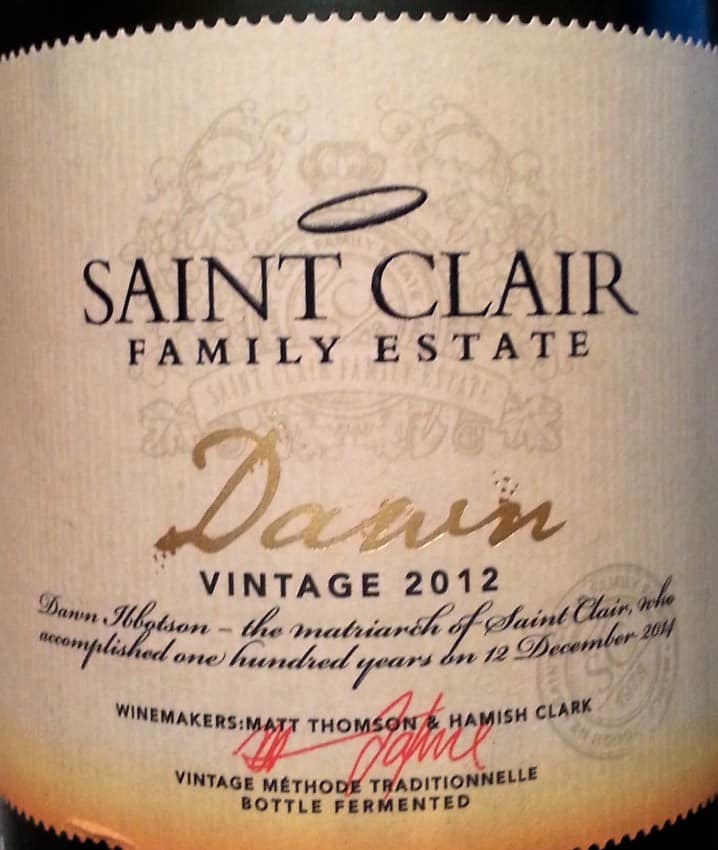 Saint Clair Family Estate ‘Dawn’ Vintage 2012