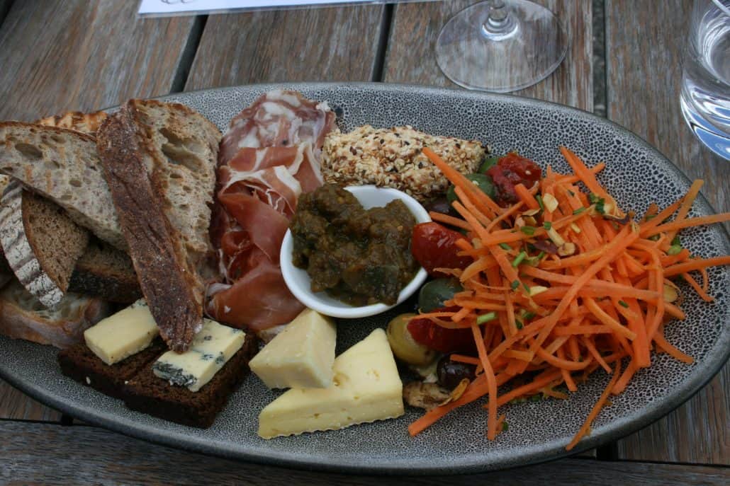 vineyard-platter-ginger-bread-with-blue-cheese-salmon-creram-cheese-pate-and-cured-meats