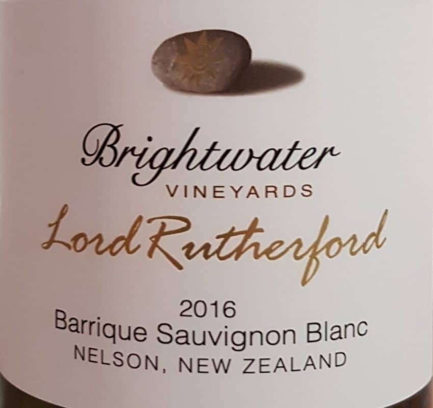 Brightwater Vineyards Lord Rutherford Barrique Fermented Sauvignon Blanc 2016