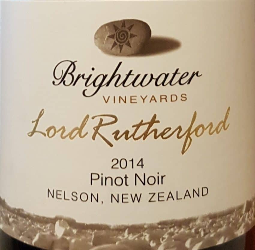 Brightwater Vineyards Lord Rutherford Pinot Noir 2014