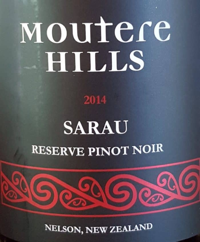 Moutere Hills Sarau Reserve Single Vineyard Pinot Noir 2014
