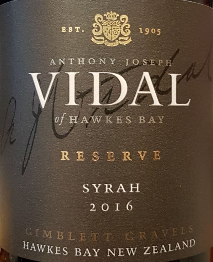 Vidal Gimblett Gravels Reserve Syrah 2016