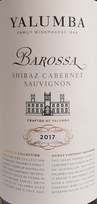 Yalumba ‘Samuel’s Collection’ Barossa Shiraz Cabernet Sauvignon 2017