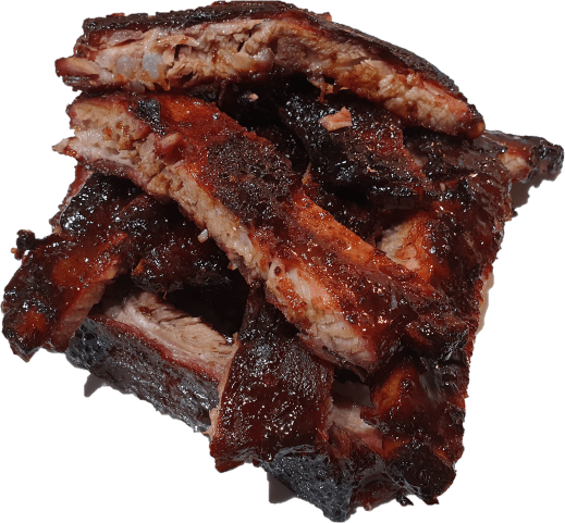 Barbecued & Smoked St Louis Pork Ribs & Coleslaw